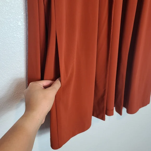 Lafayette 148 Women’s Rainey Matte Jersey Open Front Blazer–Rust Orange–Size L - Picture 7 of 11